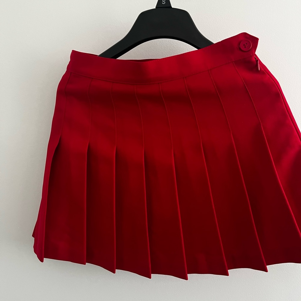 Vintage American Apparel Red Pleated tennis Skirt